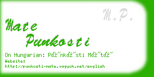 mate punkosti business card